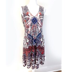 Apt. 9 Sleeveless Boho Paisley Floral Sublimation Dress